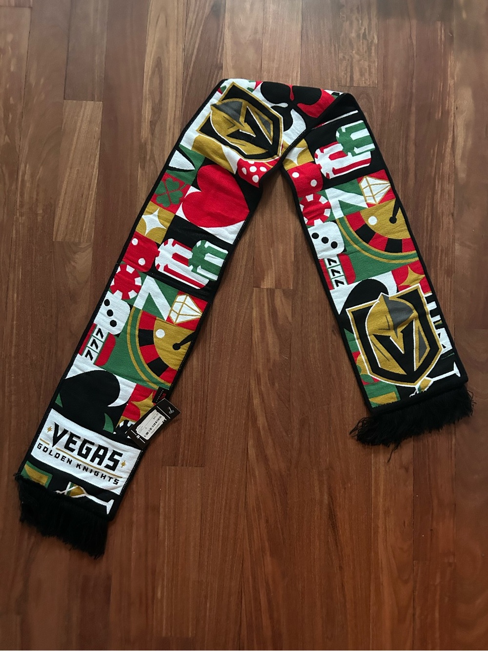 Ruffneck Vegas Golden Knights Reversible Poker Chip Scarf NHL Hockey